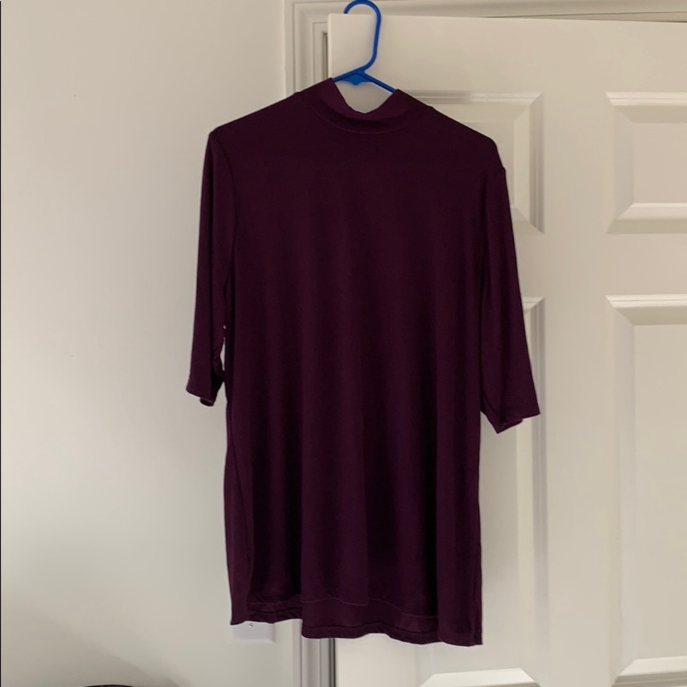 Lane Bryant purple mock neck shirt